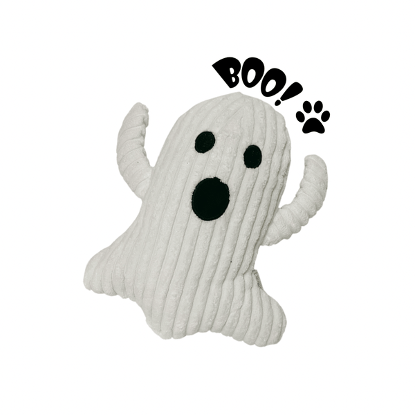 nevsher lior Dog Toy Ghost Corduroy 9.5" Plush Dog Toy | Squeaker Toy | Halloween Dog Toy