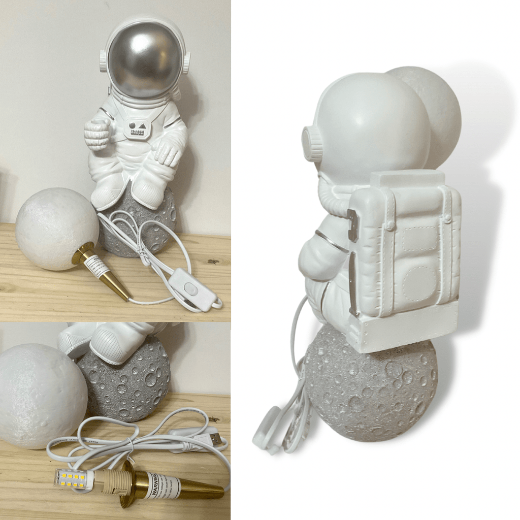 nevsher lior Lamp Large Astronaut Lamp with Removable Globe Light | Astronaut LED Lamp