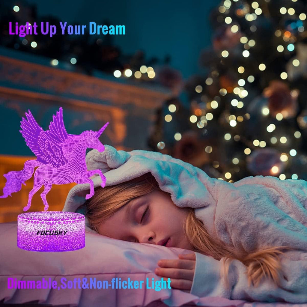 nevsher lior Lamp Unicorn 3D Night Light Lamp Dimmer, 16 colors, Touch and Remote | Unicorn Toys