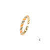 nevsher lior Ring C - Tangerine Stackable 14K Gold Plated Brass Rings | Trendy Stackable Rings | Adjustable 14K Gold Ring