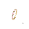 nevsher lior Ring D - Blush Stackable 14K Gold Plated Brass Rings | Trendy Stackable Rings | Adjustable 14K Gold Ring