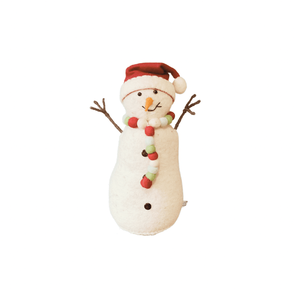 nevsher lior Seasonal & Holiday Decorations Felt Snowman with Beaded Scarf