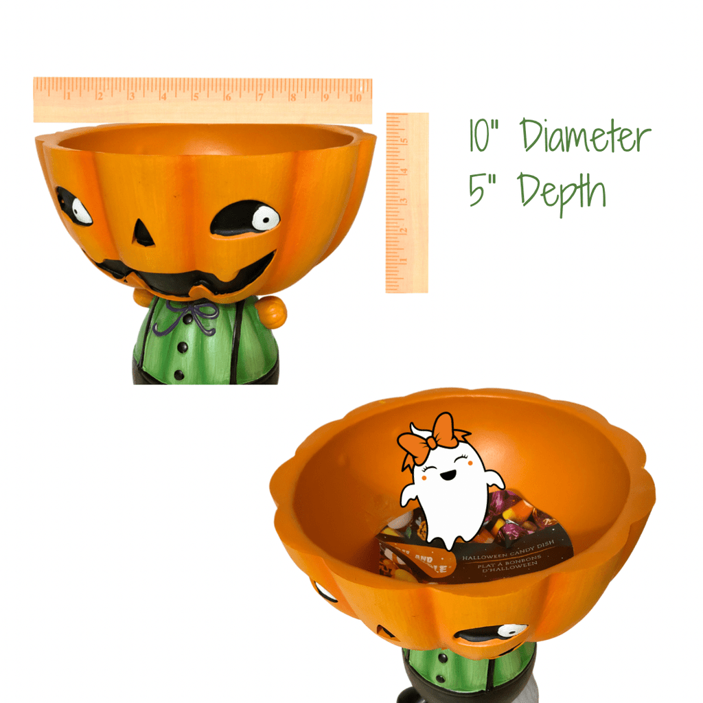 nevsher lior Seasonal & Holiday Decorations Halloween Pumpkin Head Candy Bowl | Pumpkin Candy Bowl