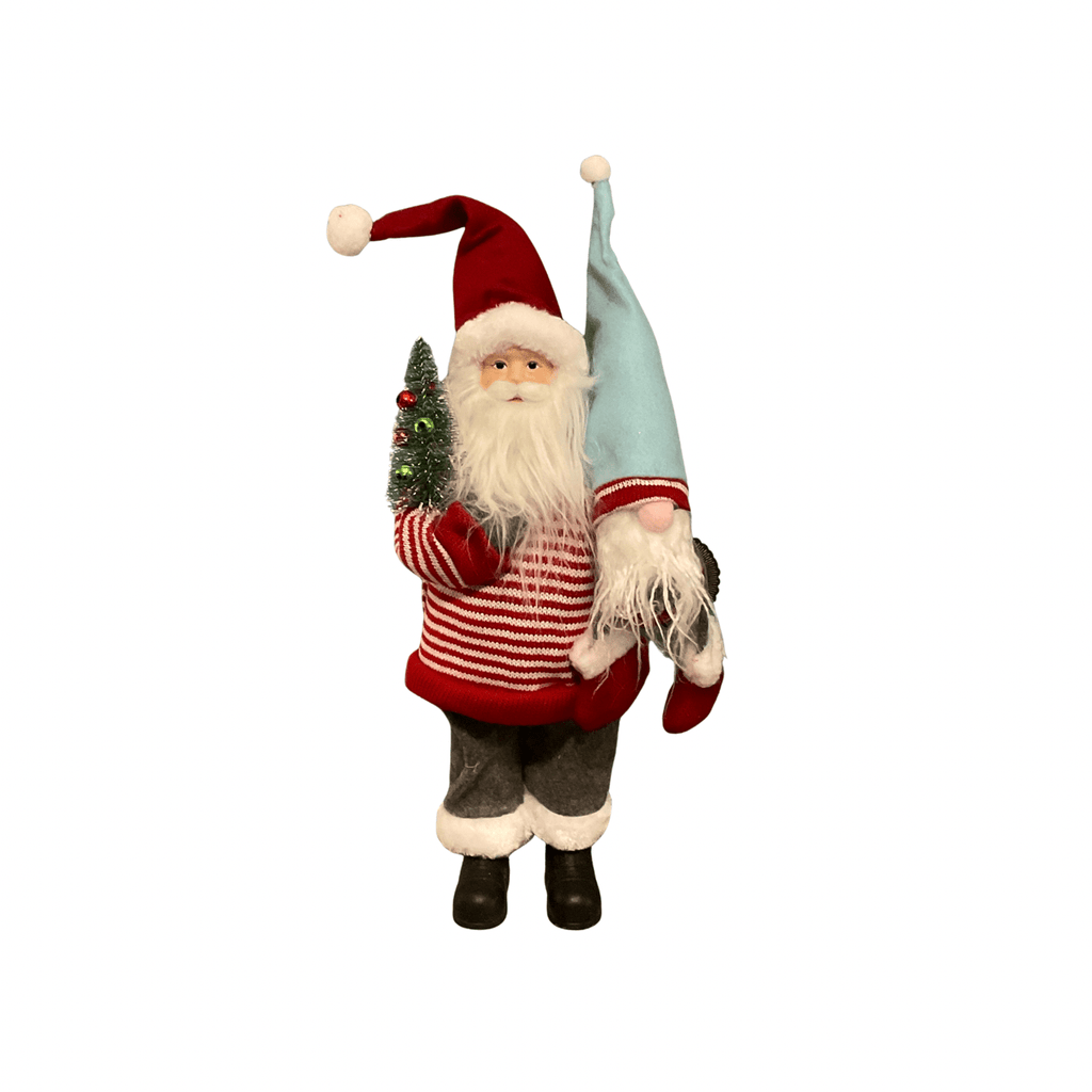 Nevsher lior Seasonal & Holiday Decorations Santa with Teal Gnome Santa and Vintage Reindeer
