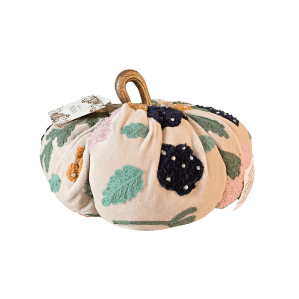 nevsher lior Seasonal & Holiday Decorations Vintage Style Velvet Hand Stitched Pumpkin