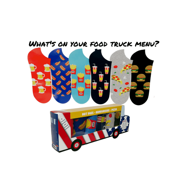 nevsher lior socks Food Truck 6 Pack Men's Socks