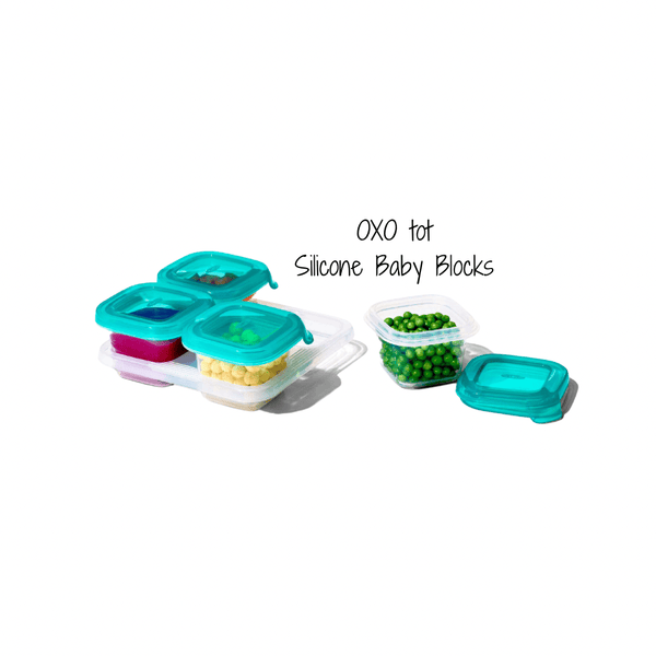 OXO Food Storage Containers OXO tot Silicone Baby Blocks |  Baby Food Storage Container | Toddler Food Storage