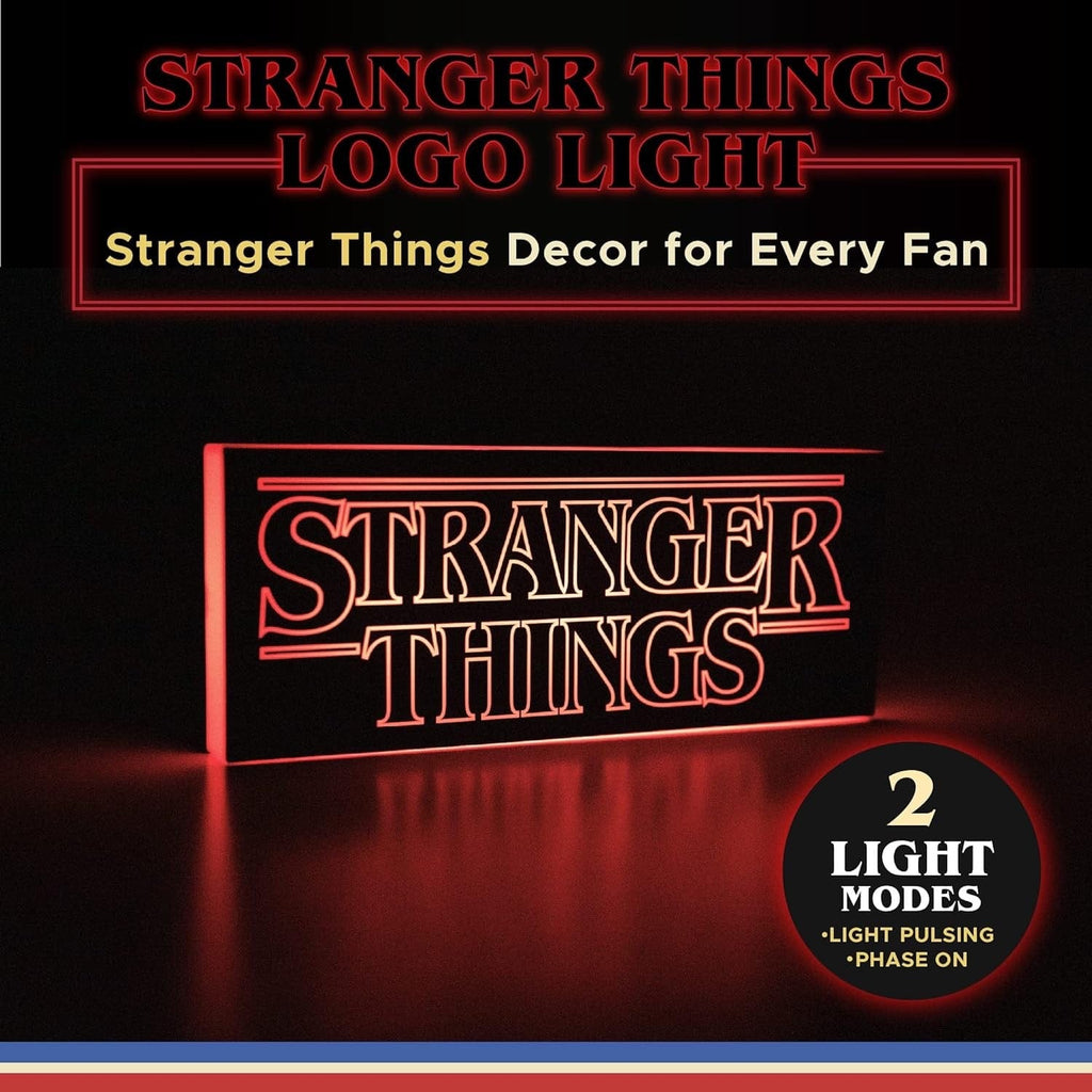 Paladone Signs Paladone Stranger Things Logo Light with 2 Light Modes | Stranger Things Glowing Sign Decor and Gift