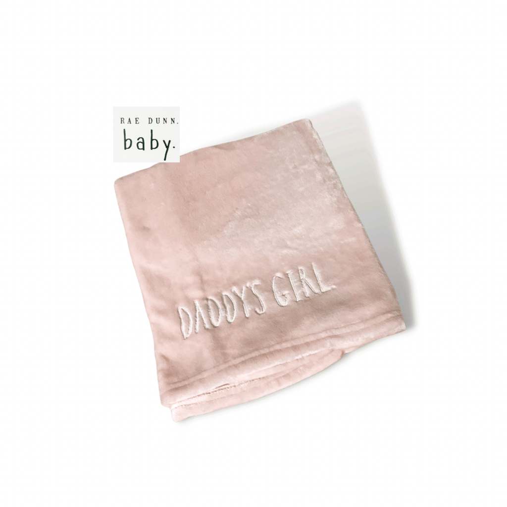 Rae Dunn Blankets Rae Dunn Baby Blanket Soft Plush Pink Daddy's Girl | Daddy's Girl Blanket