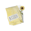 Rae Dunn Blankets Rae Dunn Plush "Blessed" Throw | Yellow Patch "Blessed" Blanket