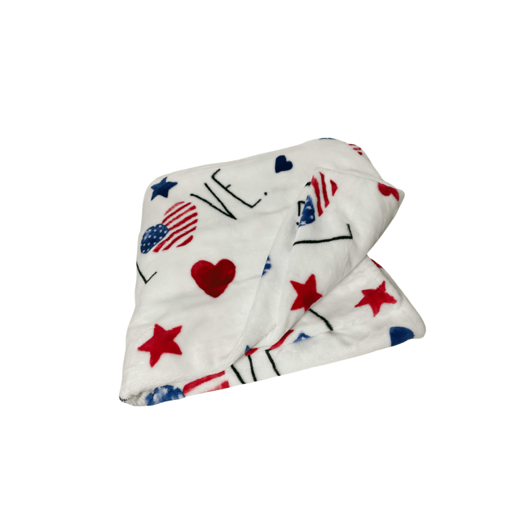 Ships Quick Rae Dunn 4th of July Blanket Soft Plush Throw