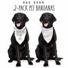 Rae Dunn Dog Accessories Rae Dunn 2-Pack "Good Girl" Bandanas, 2-Ply Cotton Scarf | Drool Bib | Handkerchief Bandana for Dogs |  White/Gray