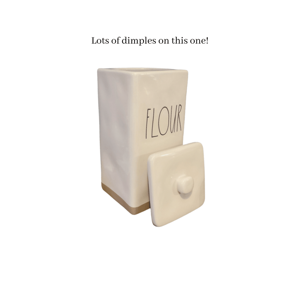 Rae Dunn Food Storage Containers Rae Dunn "Flour" Canister Clay Bottom Square Top Large