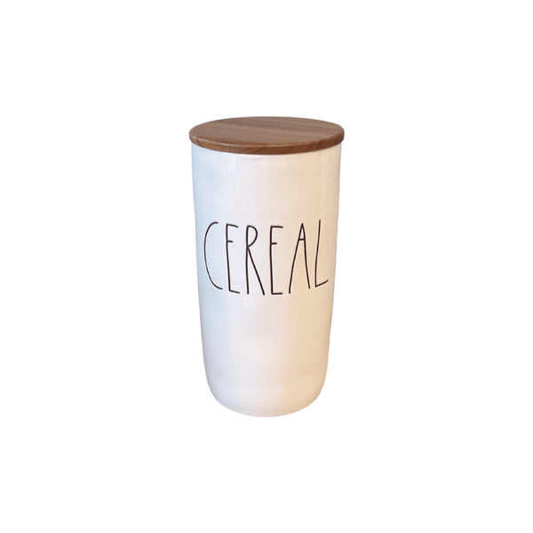 Rae Dunn Food Storage Containers Wood Top Canister Cereal | Rae Dunn Cereal } Ceramic Cereal Cellar