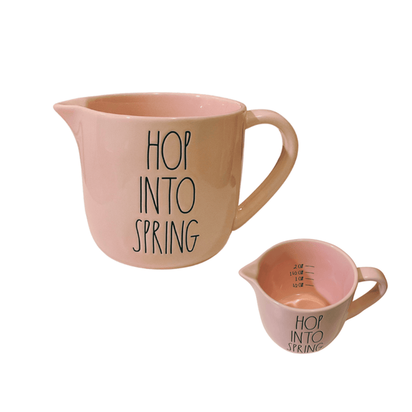 Rae Dunn Measuring Cups & Spoons HOP INTO SPRING Ceramic Measuring cup