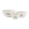 Rae Dunn Mixing Bowls Rae Dunn Stem Print Mixing Bowls "Stir" "Mix" "Blend" Set of 3