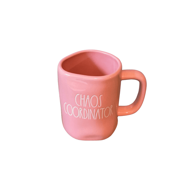 Rae Dunn Mug CHAOS COORDINATOR Pink Coffee Mug