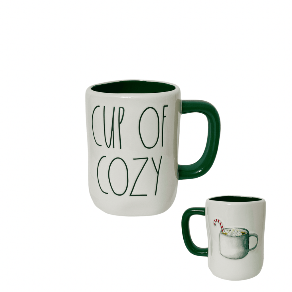 Rae Dunn Mug CUP OF COZY Rae Dunn Holiday Mugs - Artwork Raised Back