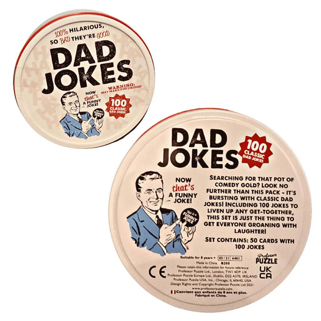 Rae Dunn Mug DAD JOKES Vintage Style 100 Classic Jokes Rae Dunn GEEKY DAD Wood Top Mug | Vintage Style Tin of 100 classic DAD JOKES