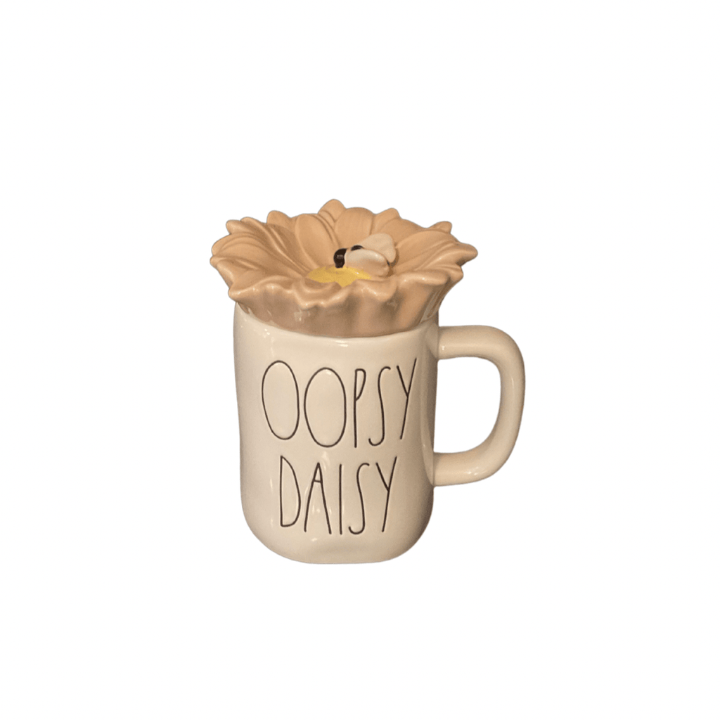 Rae Dunn Mug Flower Coffee Mug with Top | Oopsy Daisy Coffee Mug with Flower Top