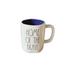 Rae Dunn Mug HOME OF THE BRAVE Black Letters Blue Inside Rae Dunn AMERICA Mugs