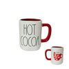 Rae Dunn Mug HOT COCOA Rae Dunn Holiday Mugs - Artwork Raised Back