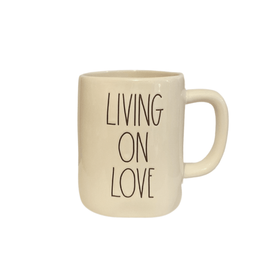 Rae Dunn Mug LIVING ON LOVE