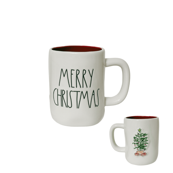 Rae Dunn Mug MERRY CHRISTMAS Rae Dunn Holiday Mugs - Artwork Raised Back