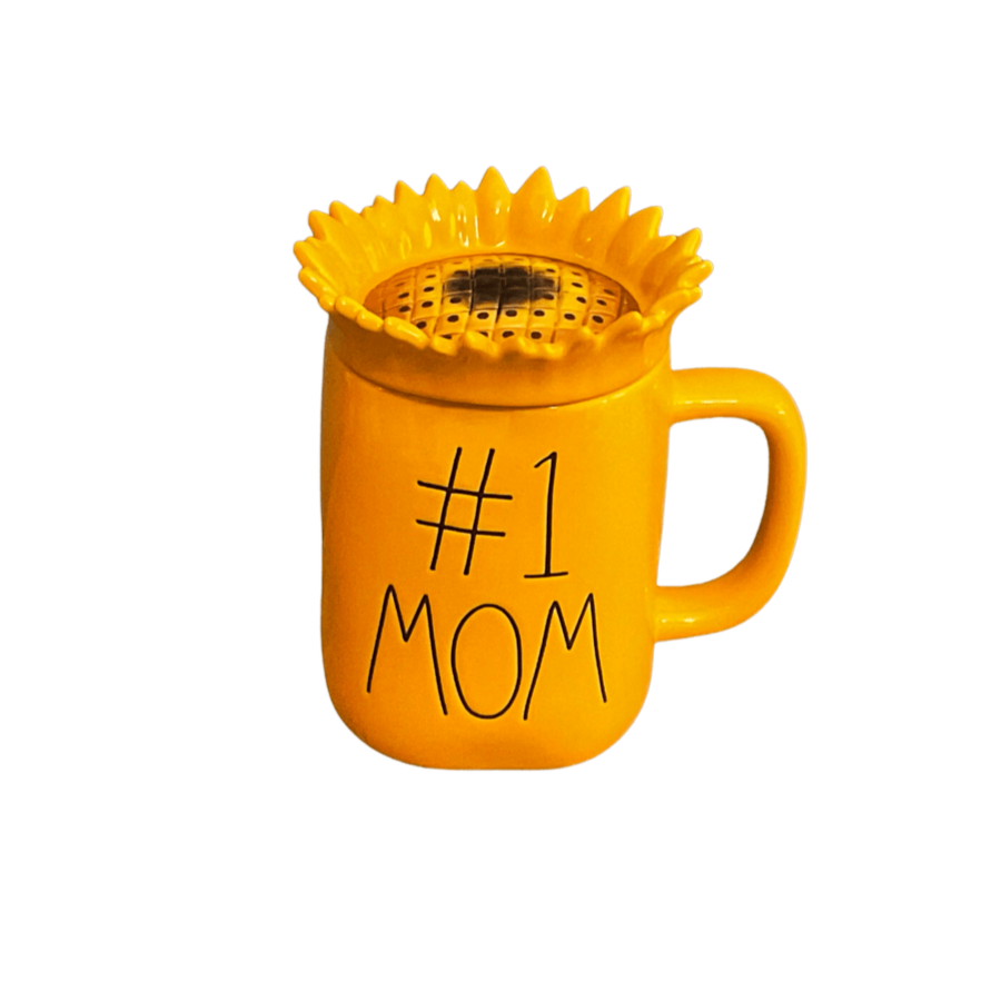 Rae Dunn Mug Rae Dunn #1 Mom Coffee Mug with Sunflower