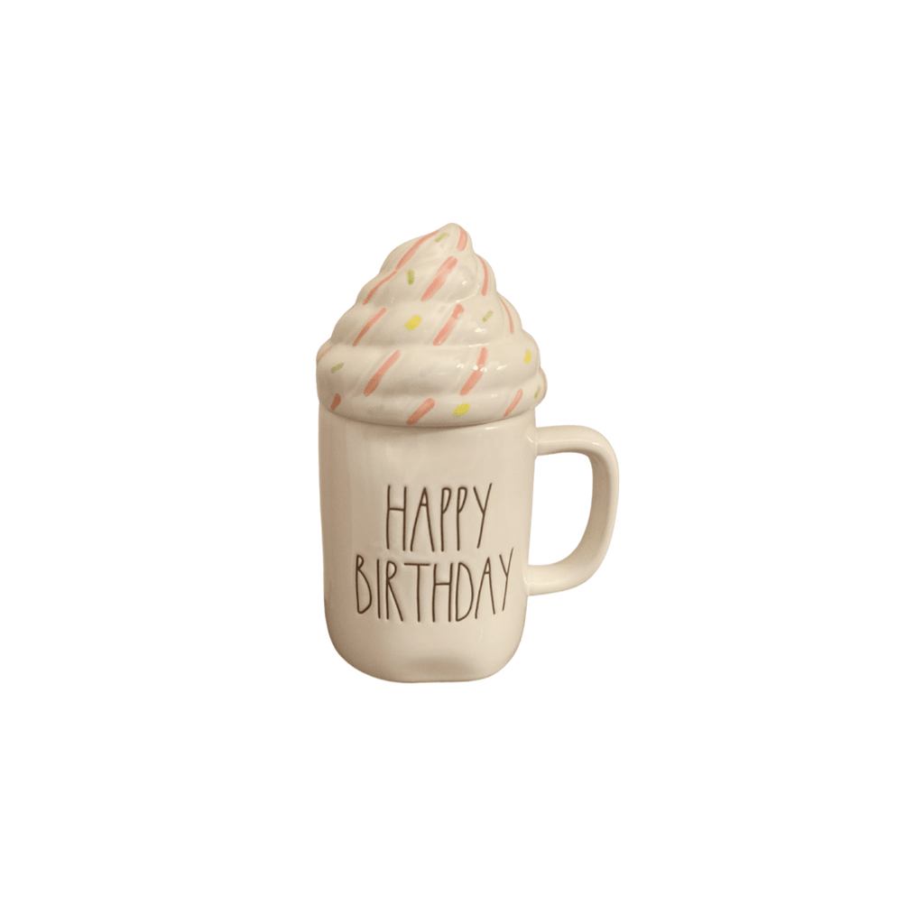 Rae Dunn Mug Rae Dunn Happy Birthday Mug with Whip Cream; Birthday Coffee Mug