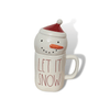 Rae Dunn Mug Rae Dunn "Let It Snow" Mug with Snowman Top White Mug | Snowman Mugs with Tops