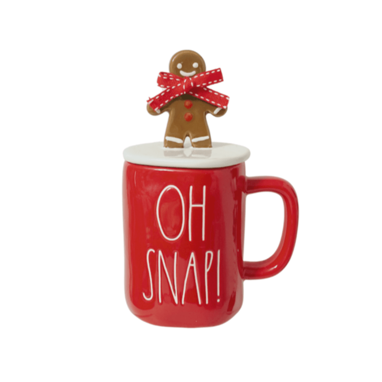 Rae Dunn Mug Rae Dunn "Oh Snap" Mug with Gingerbread Topper