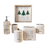 Rae Dunn Seasonal & Holiday Decorations 5 Piece Cream Set w/Farm Fresh Holiday Bathroom Holiday Collection