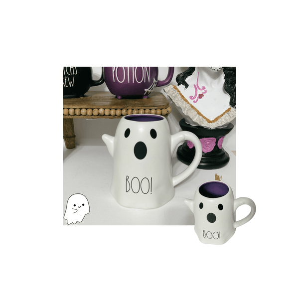 Rae Dunn Seasonal & Holiday Decorations Ghost Mug BOO! | Rae Dunn Boo | Rae Dunn Ghost Shaped Mug Boo