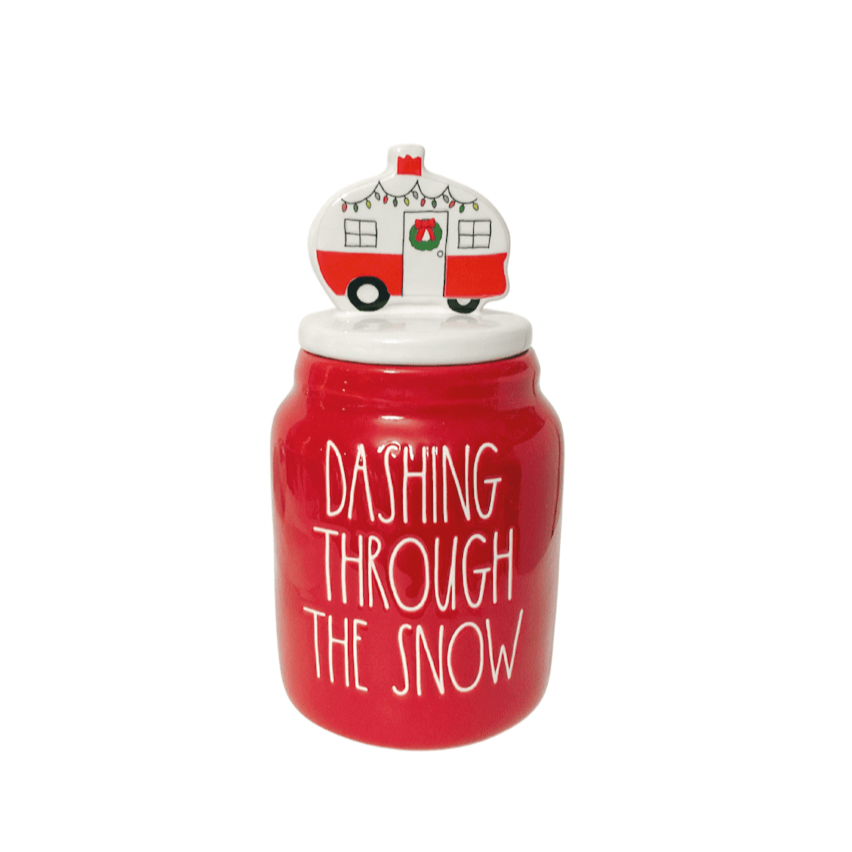 Rae Dunn Seasonal & Holiday Decorations Rae Dunn Campy Christmas "Dashing Through the Snow" Canister