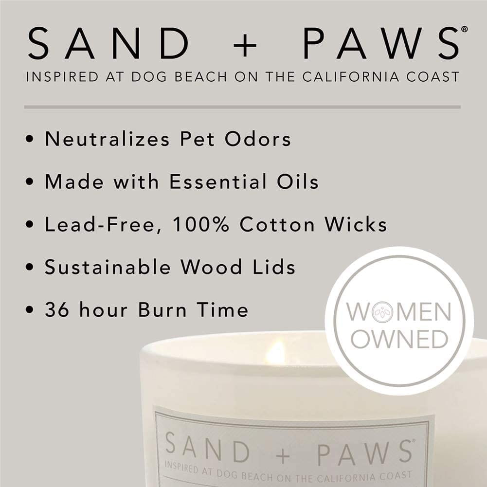Sand + Paws Candle Sand + Paws Candle Colorful Paw Print Heart | Ocean Mist