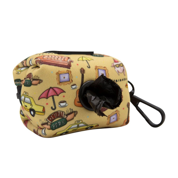 SASSY WOOF Dog Accessories SALE FRIENDS™ Dog Waste Bag Holder - Friends (Yellow) | Friends TV Show Dog Accessories