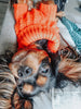 SASSY WOOF Dog Apparel Sassy Woof Dog Cable Knit Sweater Orange | Cozy Pet Sweater | Knit Dog Sweater