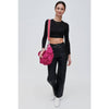 Sol and Selene Shoulder Bag Sol and Selene Sixth Sense - M Quilted Nylon Puffer Shoulder Bag: Magenta