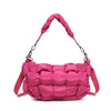 Sol and Selene Shoulder Bag Sol and Selene Sixth Sense - M Quilted Nylon Puffer Shoulder Bag: Magenta