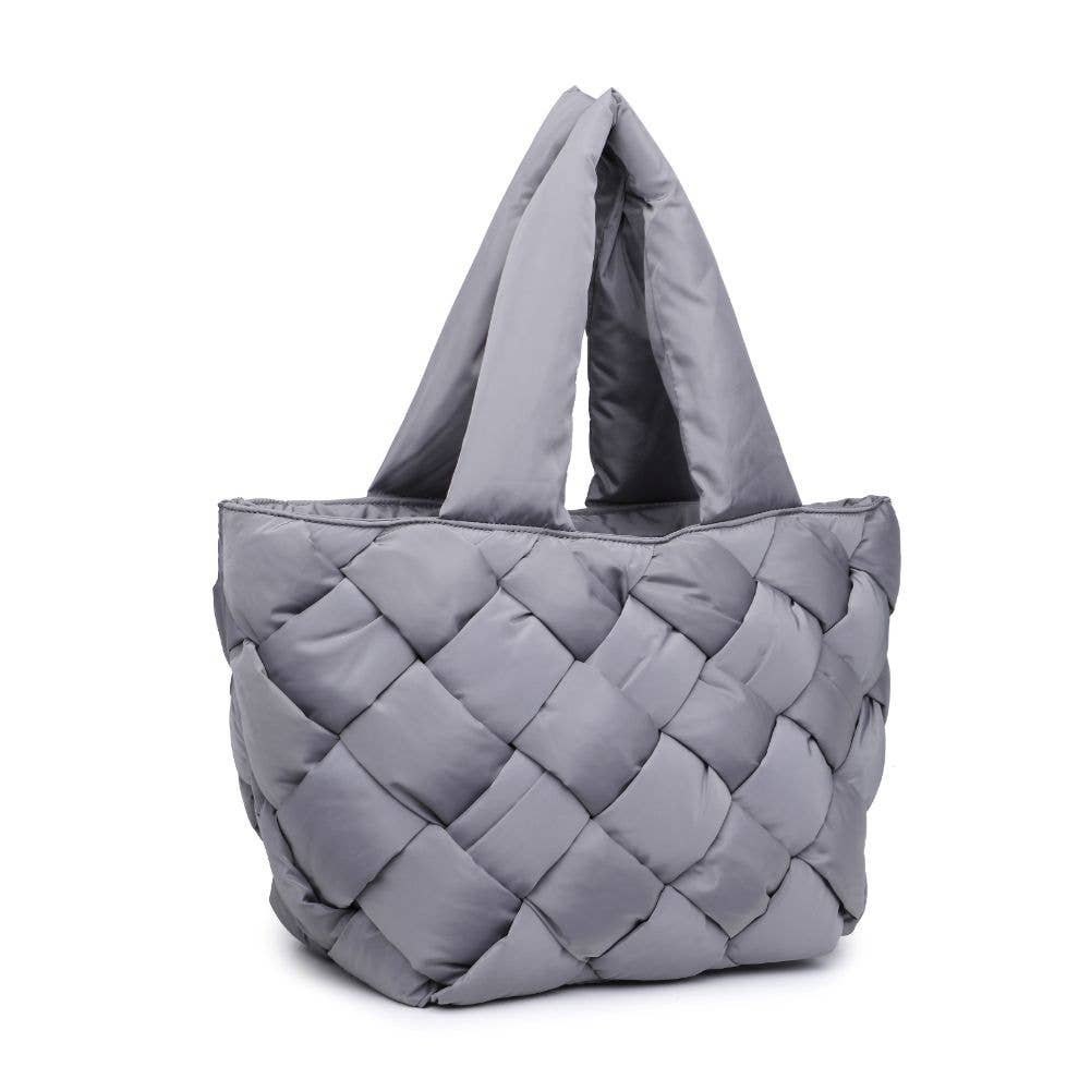 Sol and Selene Tote Sol and Selene Intuition East West Woven Nylon Tote: Carbon | Nylon Puffer Large Tote