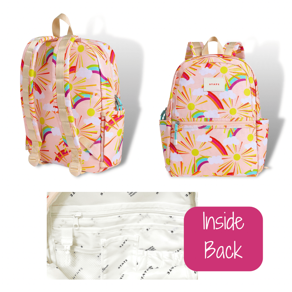 State Bags Backpack Sale! State Bags Kane Kids Backpack in Rainbow and Sun | Sun Backpack | Rainbow Backpack