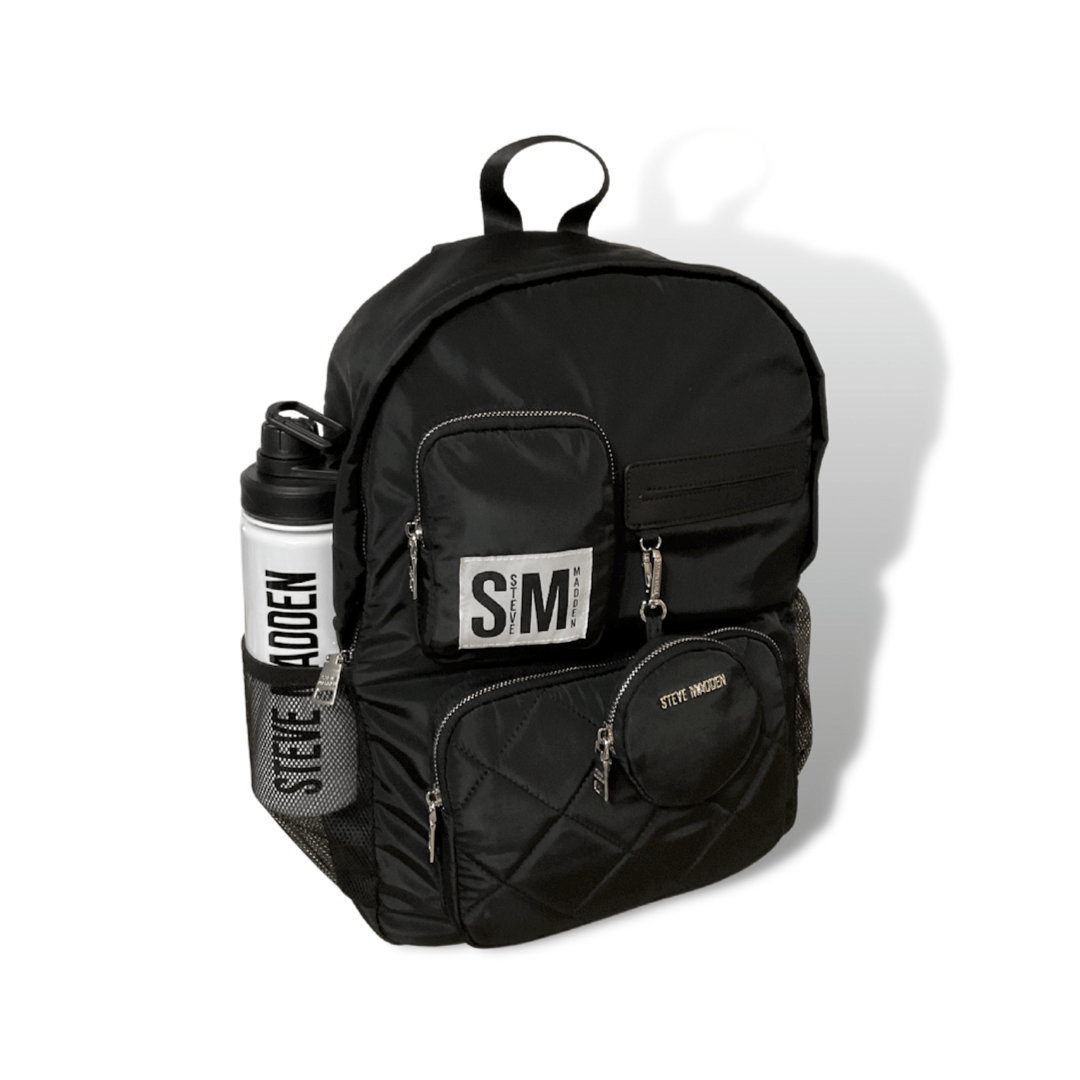 Steve madden backpack black top and white