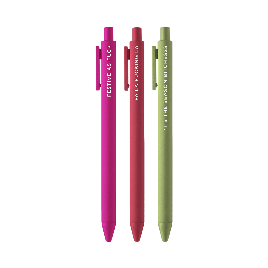 Talking Out of Turn Office Talking Out of Turn Holiday Jotter Sets: FESTIVE AS F*CK | Sweary Pens Jotter Sets