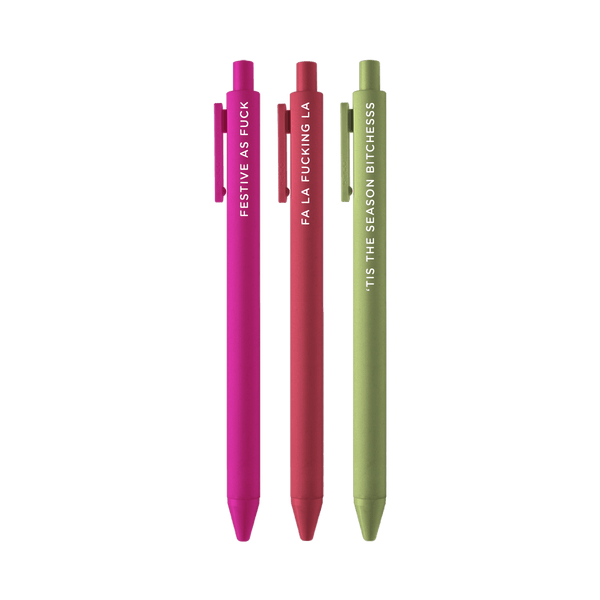 Talking Out of Turn Office Talking Out of Turn Holiday Jotter Sets: FESTIVE AS F*CK | Sweary Pens Jotter Sets