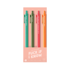 Talking Out of Turn Office Talking Out of Turn Jotter Sets 4 Pack (perfect stocking stuffers!): F*ck If I Know | Sweary Jotter Pen Sets For F*ck Sake Pen F*ck Around and Find Out F*Off Pen F*ck if I know Pen