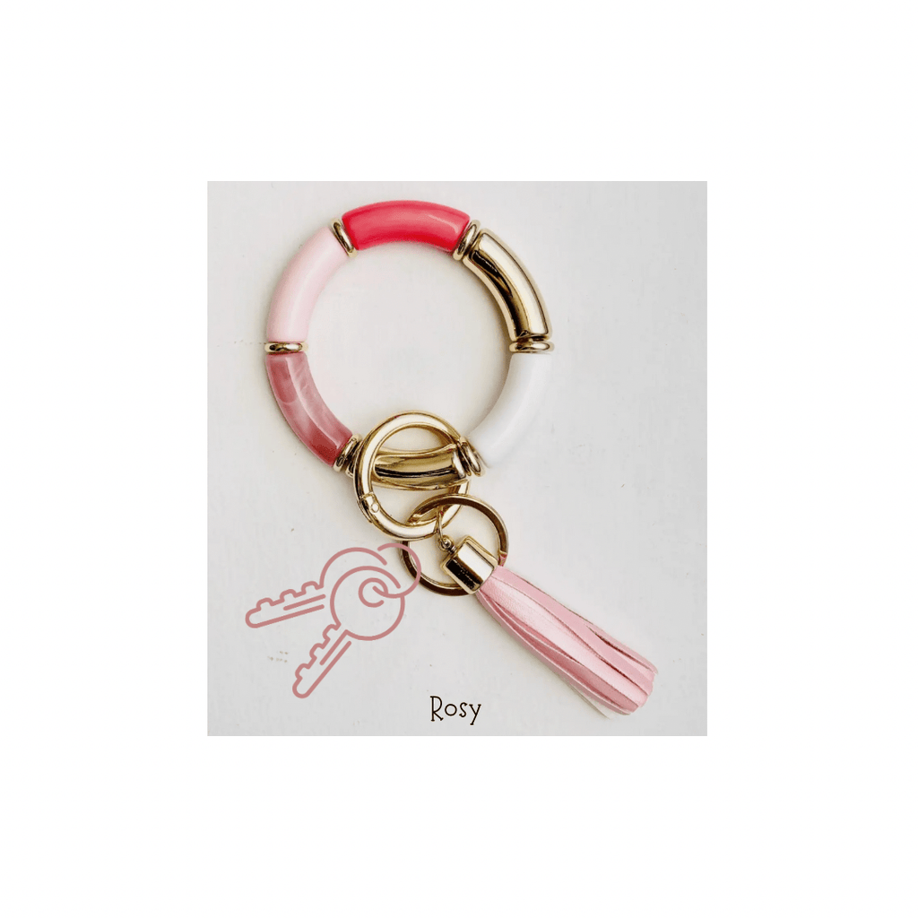 Tiny Gift Society Bangle Keychain Rosy Tube Bracelet Bangle Keychain | Wristlet Key Ring | Great Gifts | Bracelets