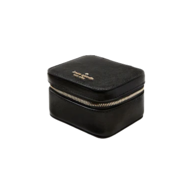 LAST ONE! Fabulous Kate Spade Holiday Gift!  This Kate Spade black leather jewelry holder features a sleek zip closure, microsuede lining, and a classic yet modern aesthetic -- making it the perfect companion to take your favorite jewelry pieces on the go in style. It's an absolute must-have! Great Kate Spade Holiday Gift and Great Kate Spade Travel Accessories.